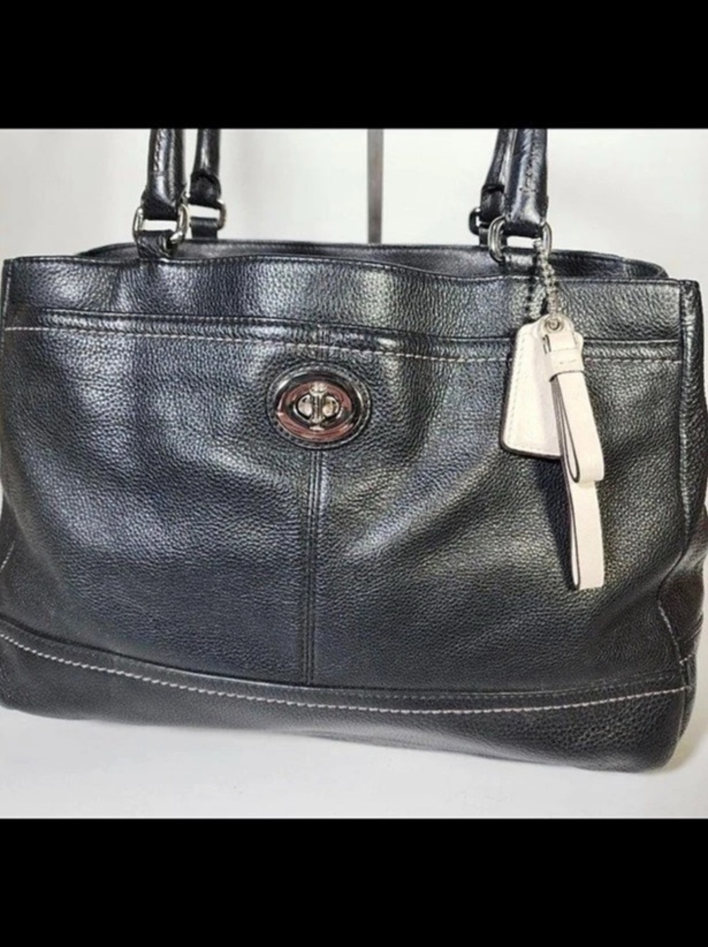 Coach Turnlock Tote Bag Black
